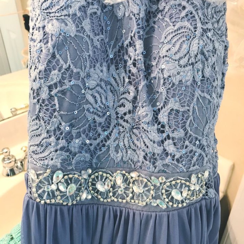 BCX (Nordstom) Periwinkle Prom Gown, Size 7 - Picture 4 of 9